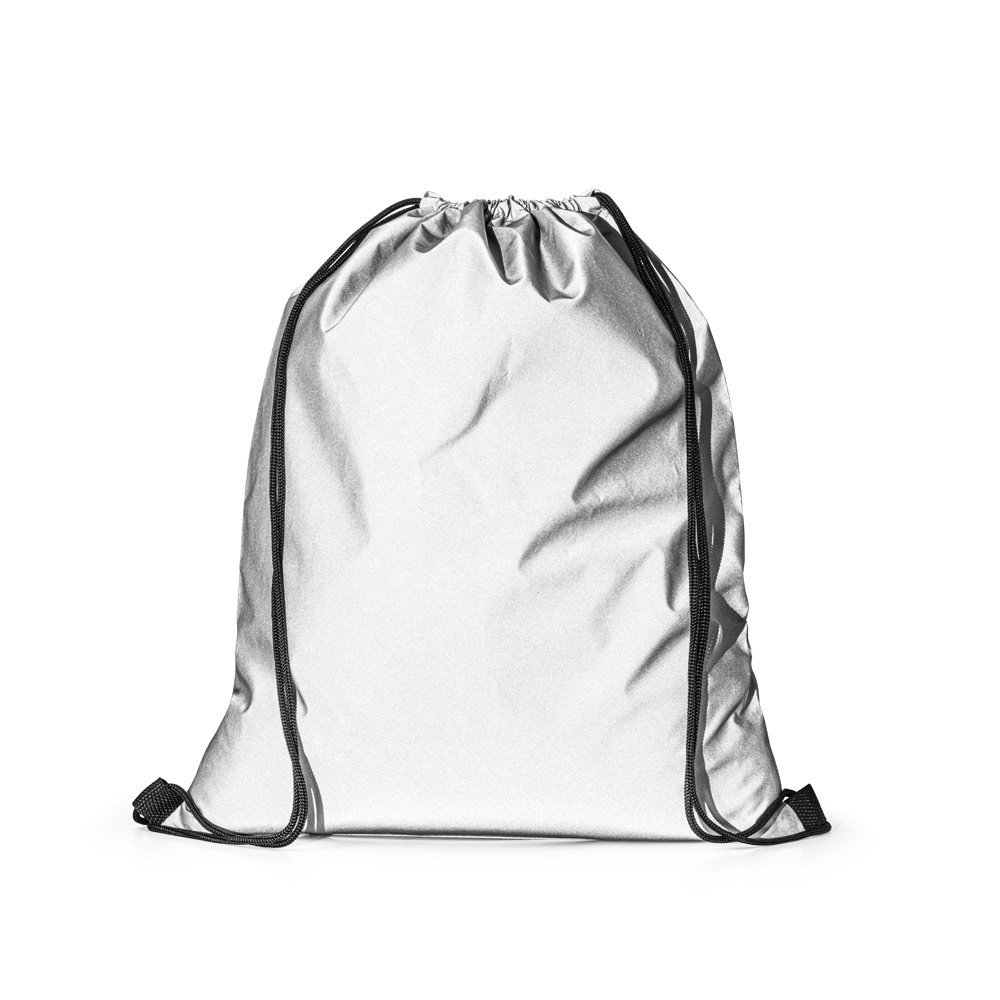 Gym bag réfléchissant publicitaire SYROS Argenté satiné